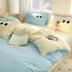 Class A full cotton 100 bed four n-piece set 2025 new cute girl's heart sheet quilt cover bed fittings bedding