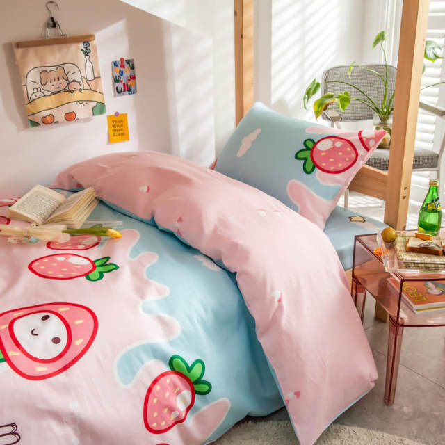 Student Cotton Six-Piece Set Three-Piece Set 1v00 Bedding Four-Piece Set Quilt Cover Bedding Dormitory Bedding Three