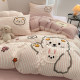 Cartoon towel embroidery four-piece set non-full q cotton student three-piece set dormitory bedding princess style bed sheets and fittings style