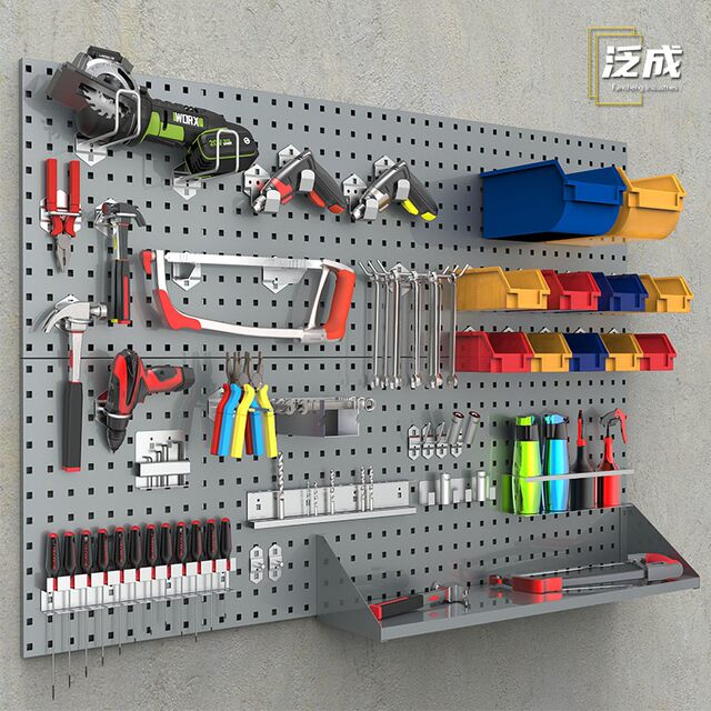 Customized hole plate storage rack hardware tool hanging board wall display rack wall storage rack square hole hanging board rack