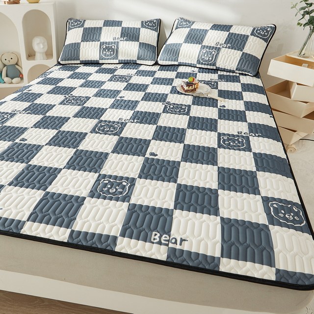 Summer ice silk latex cool mat mattress bed sheets people air conditioner pad cooling mat three-piece set baby summer washable