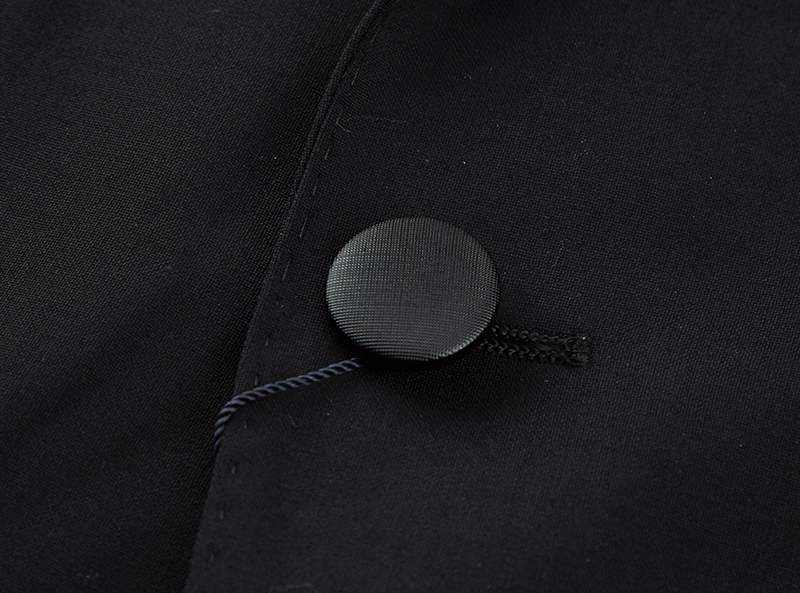 ANTI-PILLING WOOL STRETCH SUIT BLACK MENS PROFESSIONAL WORKWEAR BANQUET DRESS LUOJIA CUT LABEL TIDE 1052