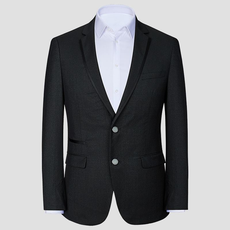 LUOJIA SPRING AND AUTUMN MENS SUIT WOOL MATERIAL BUCKLE SLIM SUIT GROOM BEST MAN GRADUATION ADULT DRESS 1074