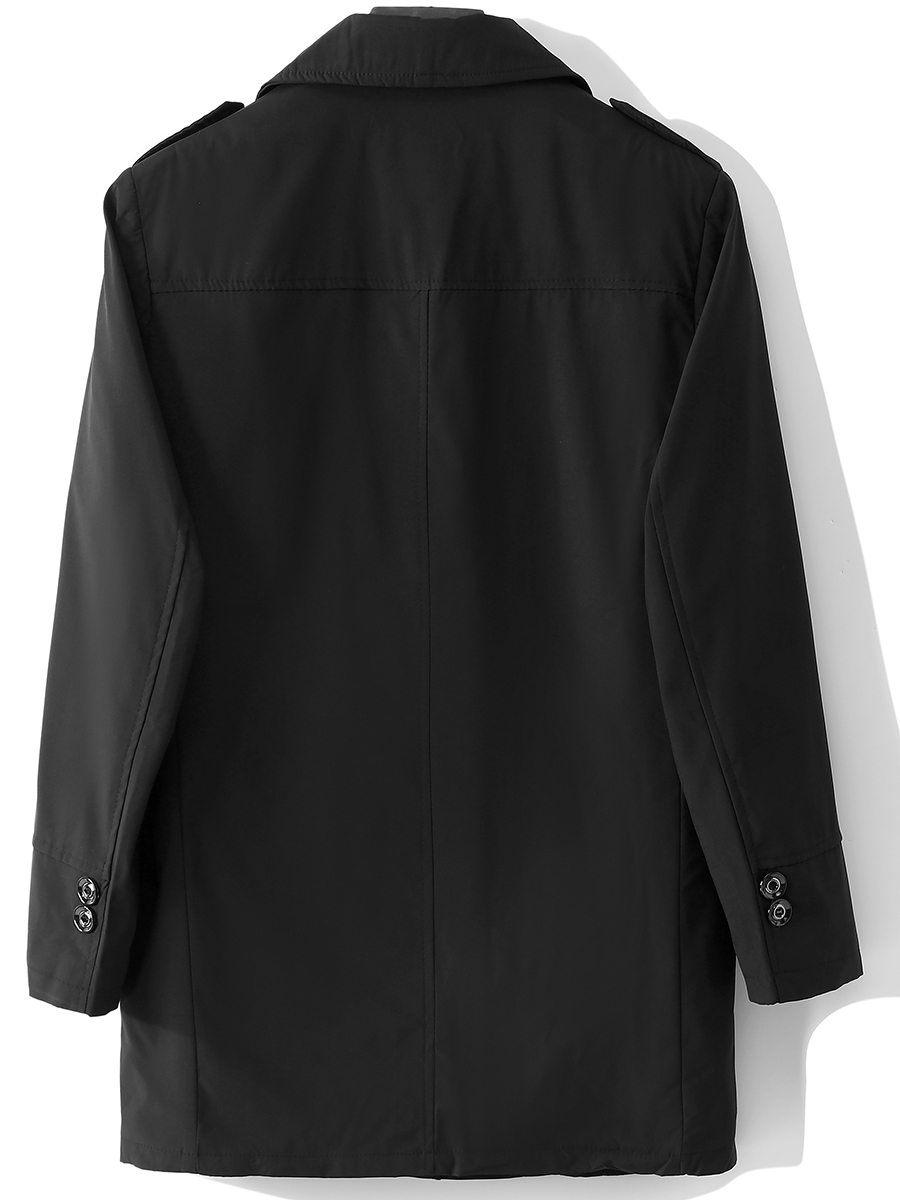 FATTENING AND WIDENING PLUS SIZE MENS COTTON WINDBREAKER MENS SPRING MID-LENGTH LOOSE COAT MIDDLE-AGED AND ELDERLY DAD OUTFIT 2029