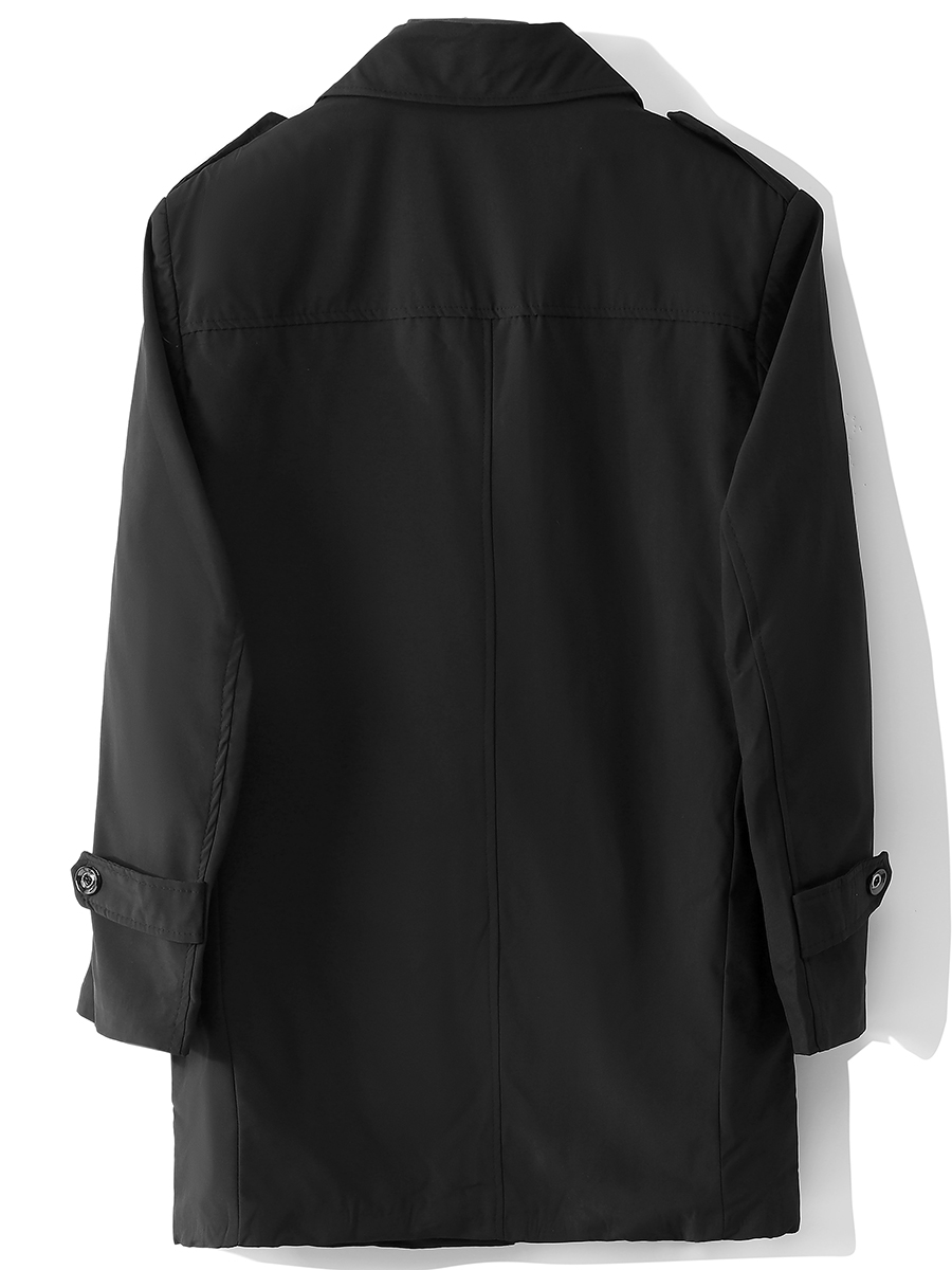 PADDED TRENCH COAT LINED MENS LAPELS BUSINESS CASUAL SPRING AND AUTUMN MIDI DAD PLUS SIZE LOOSE THICK COAT 2022