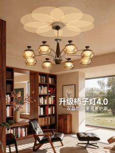 Aoduo Vintage Living Room Lamp Persimmon Chandelier 2026 New Model Retro Designer Hall Ultra-Bright High-End Lighting Fi