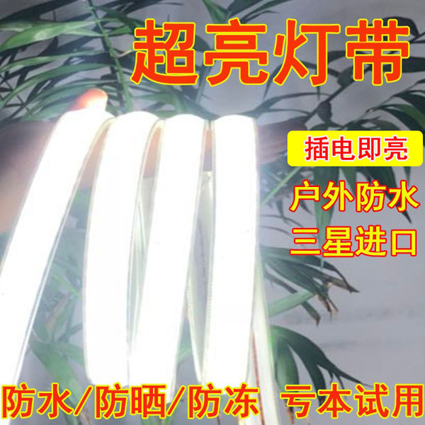 外墙户外灯带led超亮防水围墙灯广告牌220V室外客厅吊顶暗槽家装