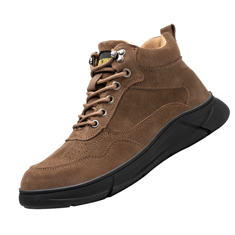 LABOR PROTECTION SHOES MENS ANTI-SMASHING ANTI-PUNCTURE HIGH-TOP OLD PROTECTION STEEL PLATE STEEL HEAD WORK WELDER WORK LIGHT AND ODOR-PROOF SUMMER