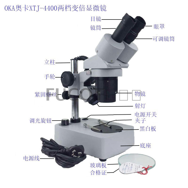 무료 배송 OKA XTJ-4400 쌍안 실체 현미경 XTJ-4424 산업용 검사 20X 40X 현미경