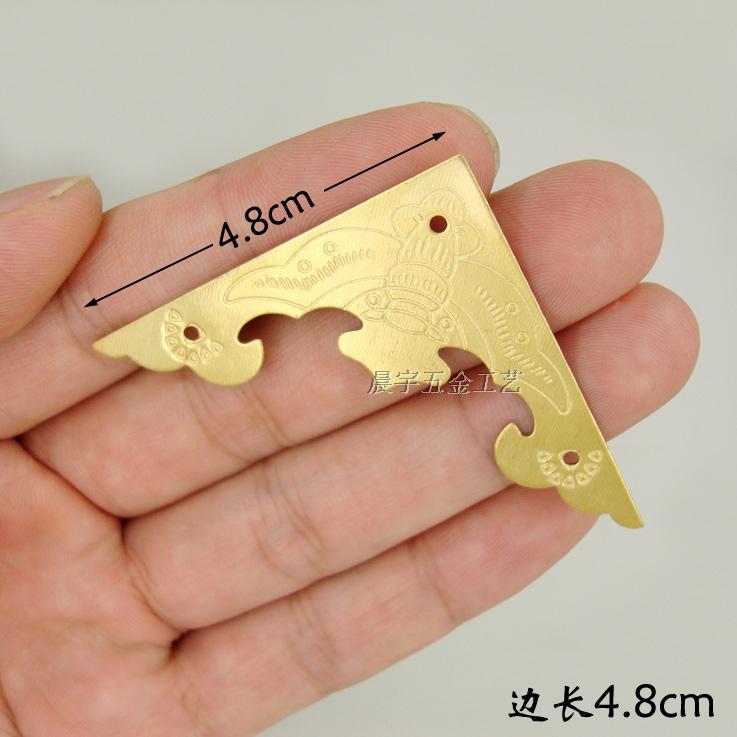 CORNER WRAPPING CORNER PROTECTION CHINESE ANTIQUE PURE COPPER BAT EDGING SINGLE BREAD CORNER SINGLE-SIDED CORNER YARD CORNER PROTECTOR DIY COPPER ACCESSORIES