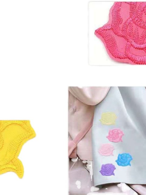Large, medium and small rose flower patch patch hotel tablecloth sheet stain cover repair ironing decal repair cigarette hole cloth patch