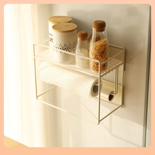 ?Magnetic refrigerator storage rack side storage wall-mounted side storage rack multi-layer kitchen supplies seam seasoning
