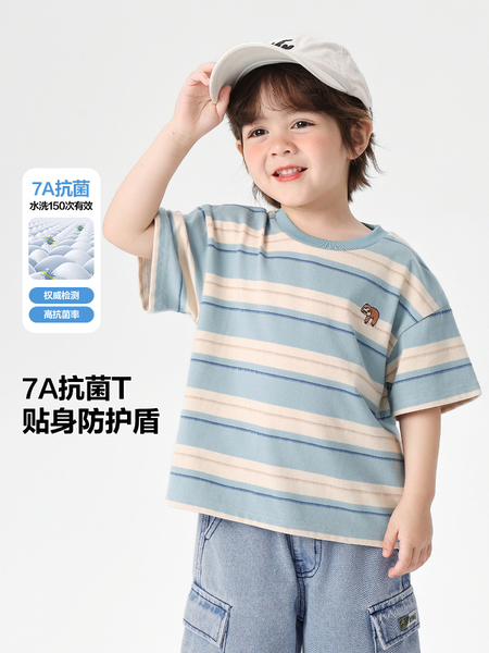 男童纯棉短袖T恤夏装薄款半袖2026新款童装夏季儿童宝宝洋气上衣 — 2