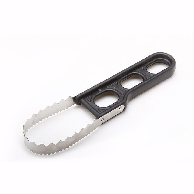 Outdoor fishing 304 stainless steel scale scraper Double-sided fish scale planer Manual scale removal tool for household kitchen