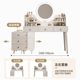 Dressing table bedroom small chest of cabinet cream style telescopic storage cabinet dressing table chair integrated with pulling and mirror makeup table