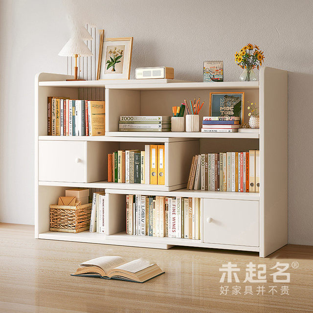 Home bedroom living room storage rack wooden toy bookshelf integrated aisle bookcase retractable MQ3420