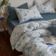 French pastoral printing cotton knitted cotton four-piece set fresh pure cotton Indian cotton bed quilt cover bed sheets and covers