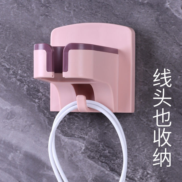 墙上电吹机挂架卫生间浴室厕所吹风机置物架收纳免打孔电风筒支架