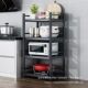 Microwave oven rack Household multi-layer storage rack Multi-functional kitchen storage rack Floor-standing fence with storage