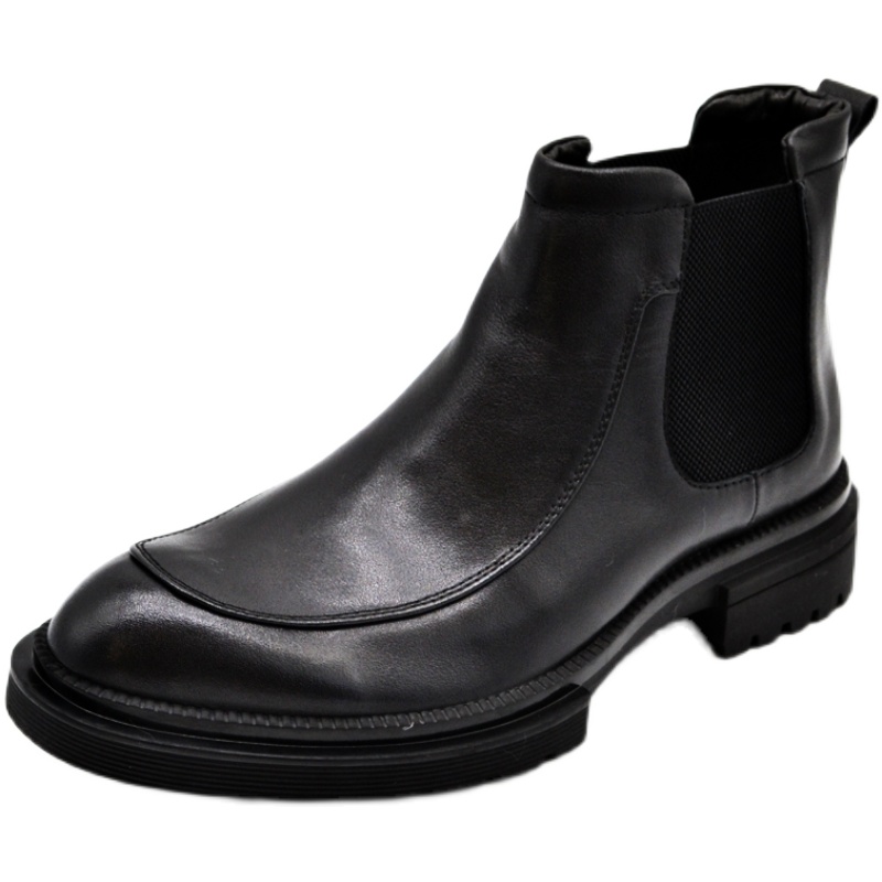 FALL-WINTER 2024 CHELSEA BOOTS MENS GENUINE LEATHER MARTIN BOOTS MENS BRITISH PLATFORM HIGH-TOP LEATHER SHOES MENS BOOTS BOOTIE TIDE