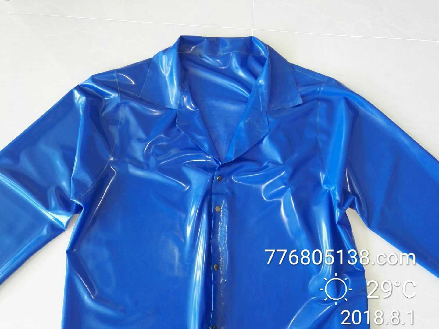 LATEX MENS PAJAMAS CARDIGAN TOPS