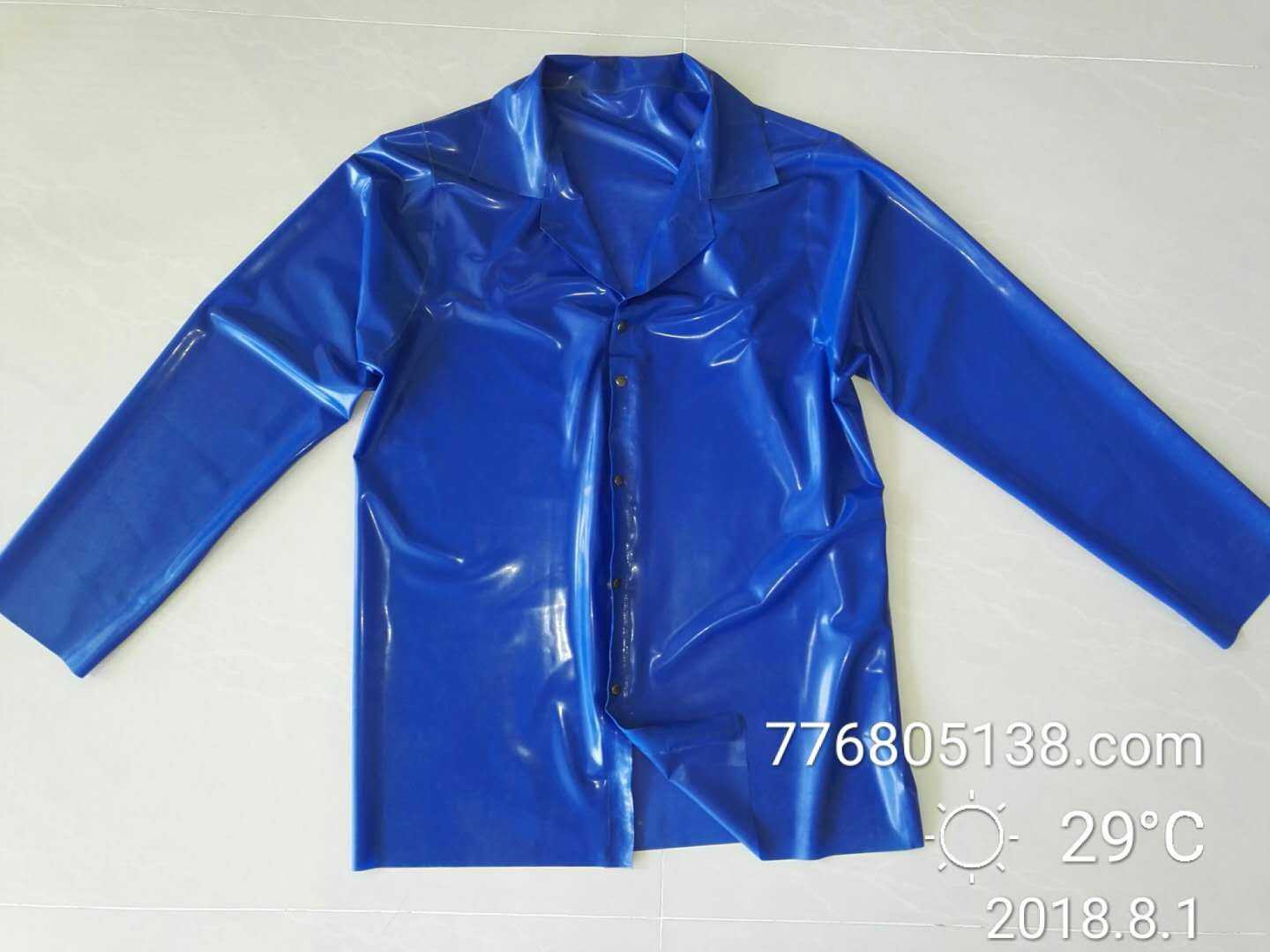 LATEX MENS PAJAMAS CARDIGAN TOPS