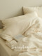 DAISYHOME Freckles Whispering Summer Flax Mixed Pure Cotton Plain Color Simple Wasabi Bedding Sheet Four-Piece Set of Bedding Products