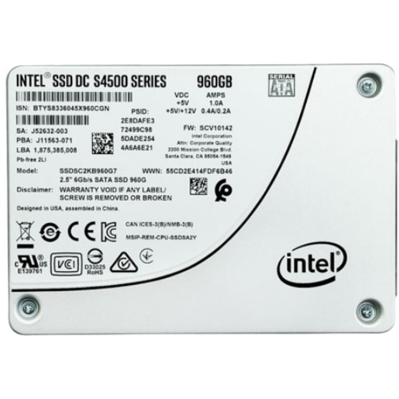 새로운 INTER|INTEL SSDSC2KB960G7 솔리드 스테이트 드라이브 960G 2.5인치 SATA SSD