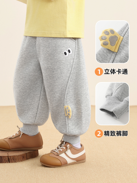 咔咔熊猫男童裤子秋装儿童春秋季卡通休闲卫裤婴儿女宝宝新款长裤 — 5
