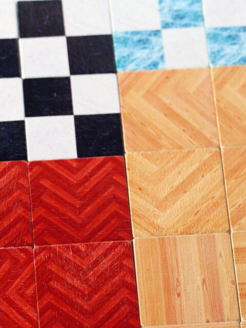 Doll House BJD Miniature Floor Simulation Bathroom Tiles OB11 Bedroom Wooden Floor Diy Model Photography Props