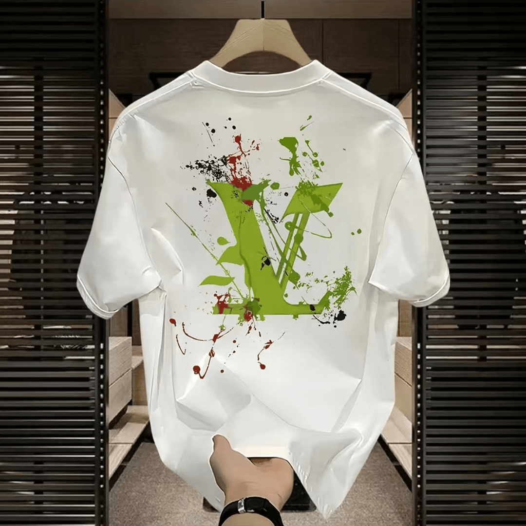 OVERSEAS ORDER TAIL GOODS CUT LABEL WITHDRAWAL FOREIGN TRADE AMERICAN TREND PRINT SHORT-SLEEVED T-SHIRT MALE AND FEMALE COUPLES VERSATILE TOPS