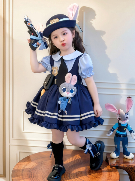 女童兔子警官朱迪夏装儿童2026新款女孩夏季cos洛丽塔公主连衣裙 — 3