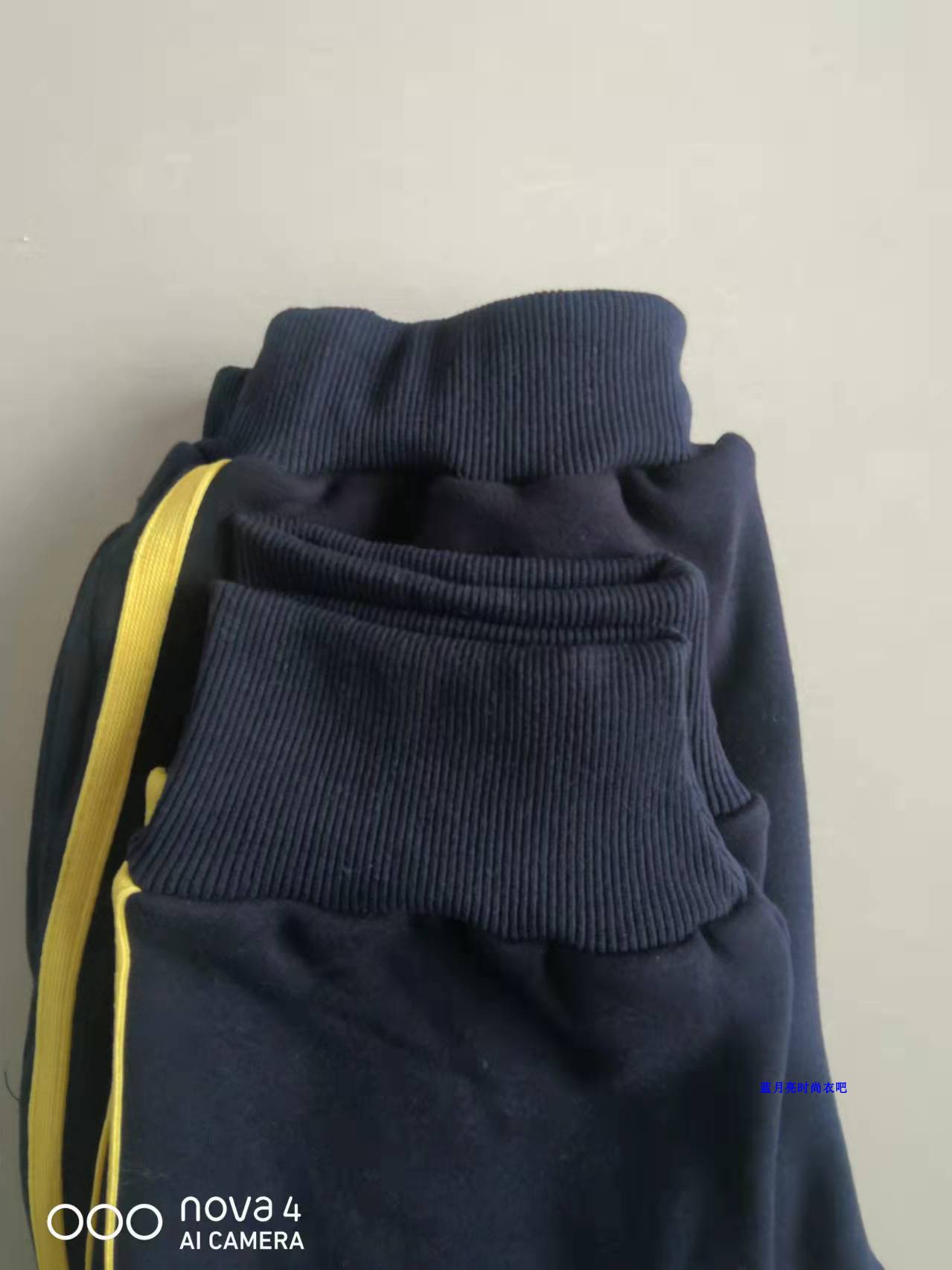 SPRING AUTUMN AND WINTER COTTON DARK BLUE BLACK PANTS A PAIR OF YELLOW SIDE BAR TROUSERS PLUS FLEECE SCHOOL PANTS THE SAME MENS AND WOMENS SWEATPANTS
