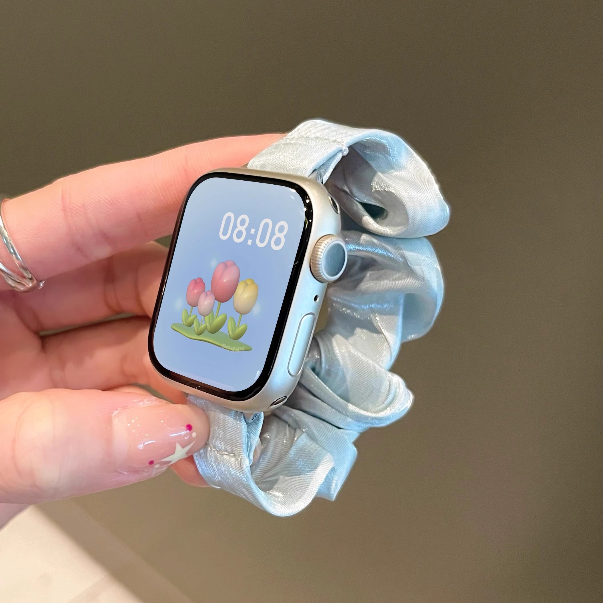 THE FRENCH SMALL FRESH HAIR TIE IS SUITABLE FOR APPLE WATCH APPLEWATCH BAND S10987654SE UNIVERSAL ULTRA