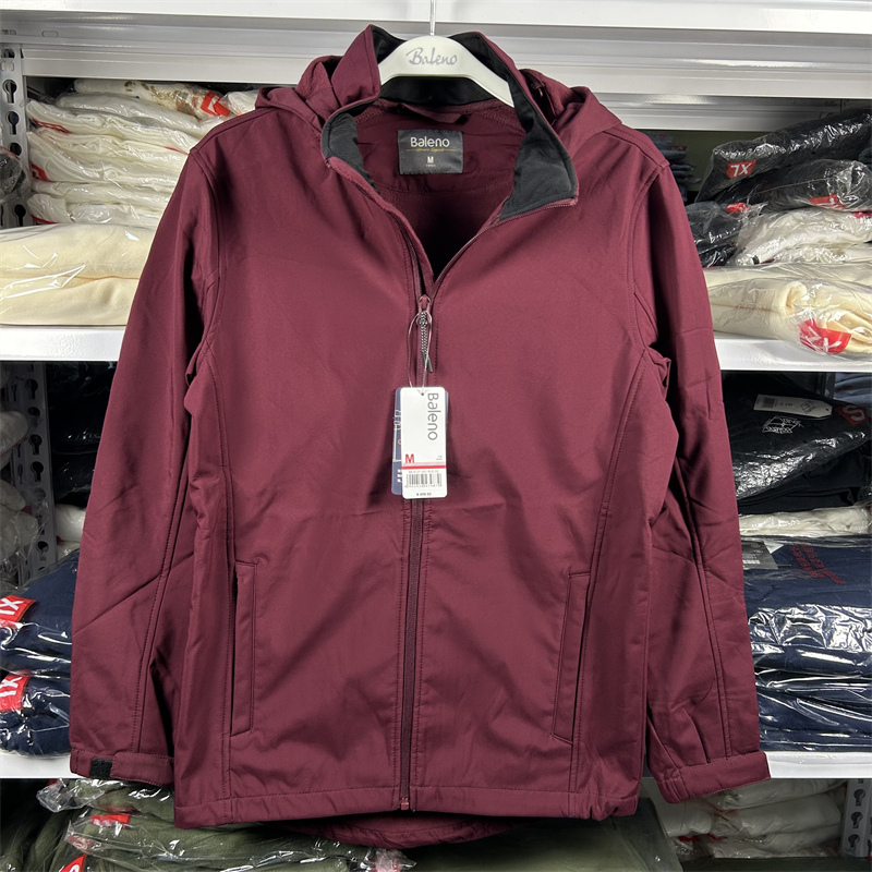 BALENO AUTHENTIC SK MENS AUTUMN|WINTER FASHION HOODED FLEECE WARM SOLID COLOR JACKET TRENCH COAT JACKET