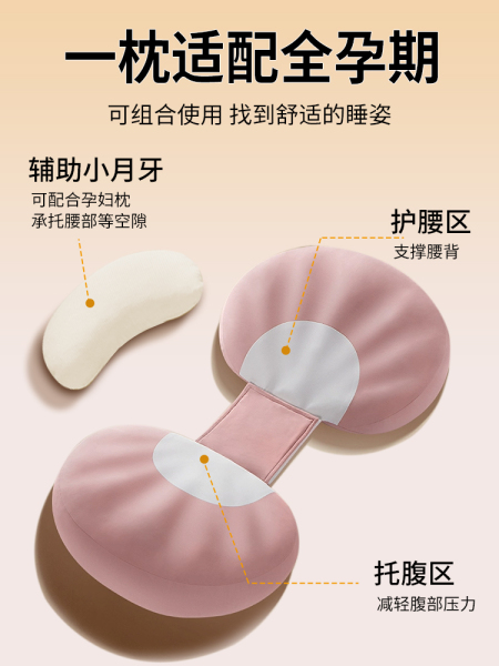多米贝贝孕妇枕护腰侧睡枕托腹U型枕怀孕睡觉专用神器抱枕贝壳枕 — 4
