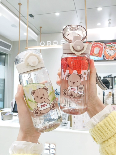 Чашка для воды для детей и девочек, симпатичная и красивая ученица, специальная портативная чашка для школы, летняя портативная простая пластиковая чашка