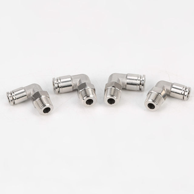 Jinhan Pneumatic PL NPT 90-degree joint Authentic stainless steel 304 material Quick insert right angle elbow