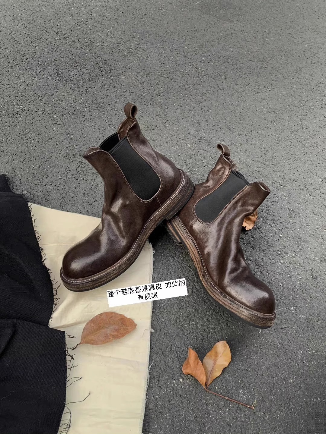 COWHIDE VERSION MARTIN BOOTS WOMENS BRITISH STYLE 2023 NEW VINTAGE VINTAGE VINTAGE CHELSEA BOOTS LEATHER BOOTS SMOKE TUBE BOOTS
