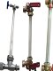 Water level meter liquid level meter glass tube cock valve water tank water level display copper cock stainless steel valve DN15
