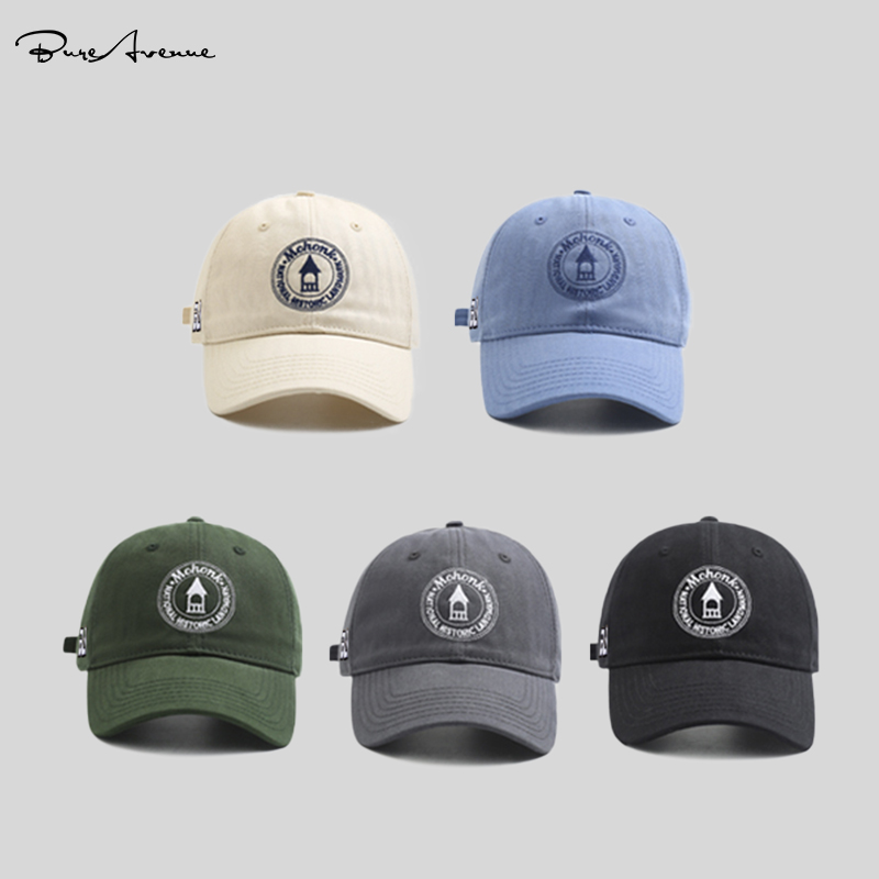 TRENDY BRAND BURE AVENUE KOREAN VERSION RETRO SOFT TOP EMBROIDERED BASEBALL CAP FASHION FACE SHOW SMALL CAP SHADE SUMMER