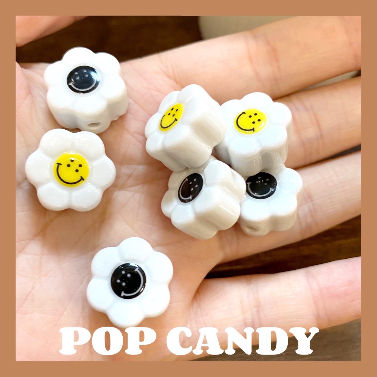 POPCANDY CERAMIC BEADS VINTAGE NECKLACE BEADED SMILEY CREATIVE BRACELET TRENDY FASHION HANDMADE DIY ACCESSORIES