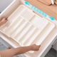 Retractable kitchen knife, fork and spoon storage box with partition drawer tableware knife holder integrated assembly household tool box