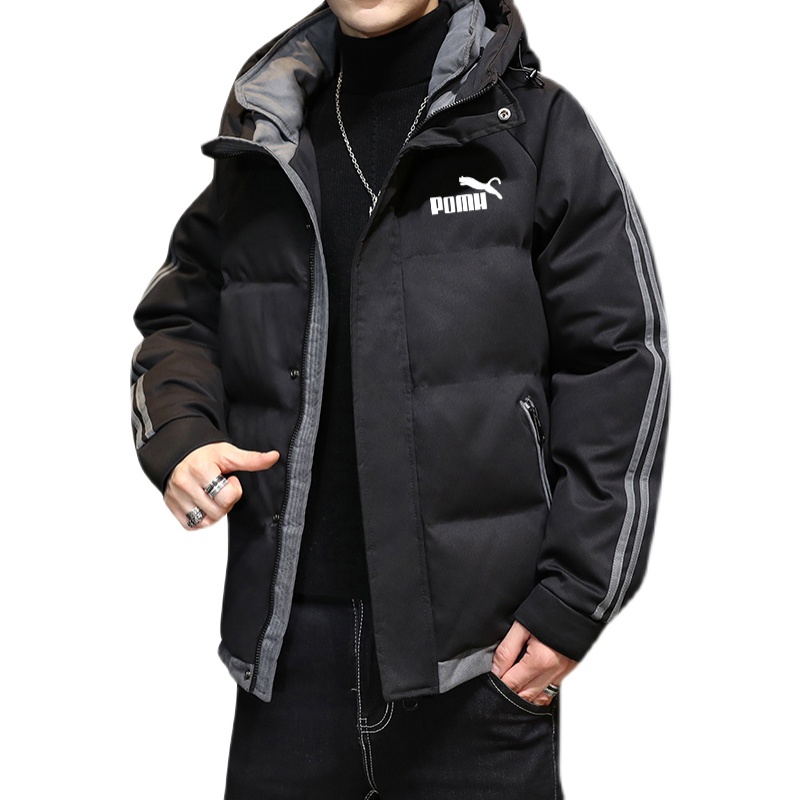BRAND WINTER DOWN JACKET MENS SHORT TRENDY BRAND POPULAR COTTON JACKET 2024 NEW YOUTH WARM AND WINDPROOF HOODED JACKET