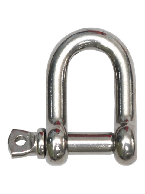 304 stainless steel bow shackle for marine horseshoe shackle chain hoisting connection buckle D-type unloading and lifting arc