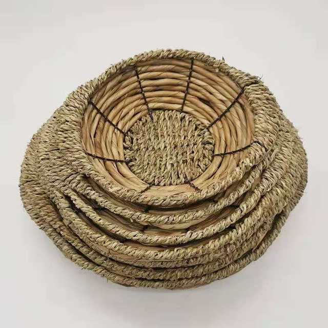 Straw woven clay pot holder basket clay pot rice casserole special clay pot holder tray clay pot rice holder basket heat insulation basket clay pot cushion
