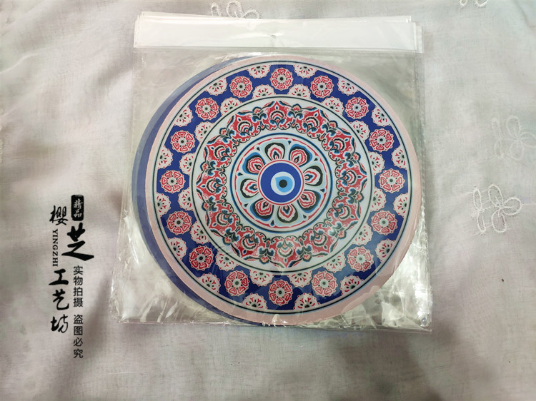 XINJIANG STYLE GIFTS ETHNIC CHARACTERISTICS WIND MOUSE PADS COASTERS ANTI-SCALD PADS TELEPHONE MATS SMALL SQUARE PADS BOWLS ROUND HEAT INSULATION PADS
