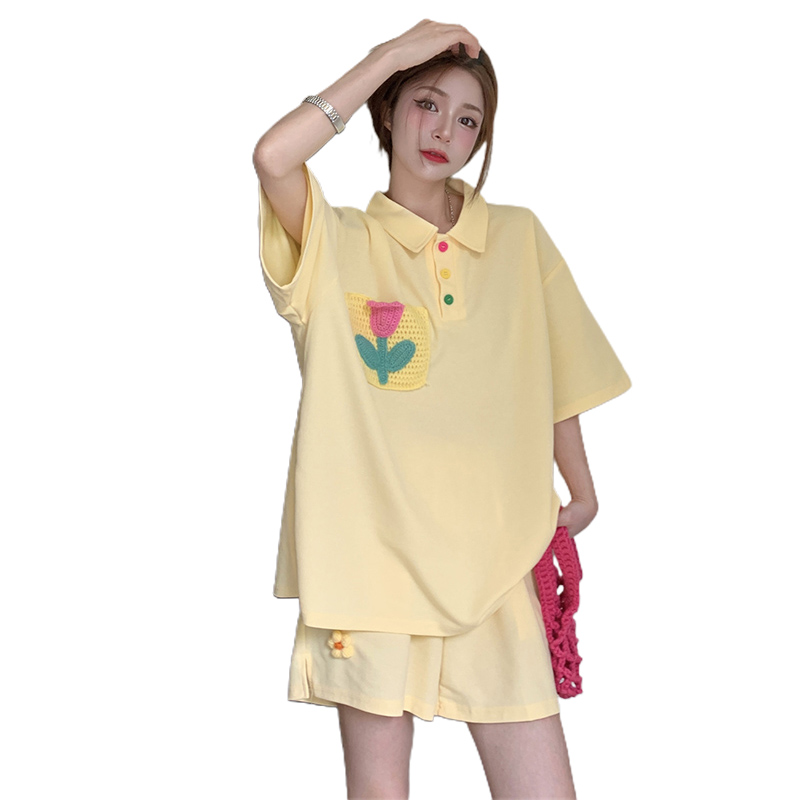 MATERNITY SUITS: WEAR FASHIONABLE THIN LOOSE SHORT-SLEEVED TOPS AND PANTS WHEN GOING OUT IN SUMMER AND CASUAL TWO-PIECE SETS FOR SMALL PEOPLE AND TRENDY MOMS