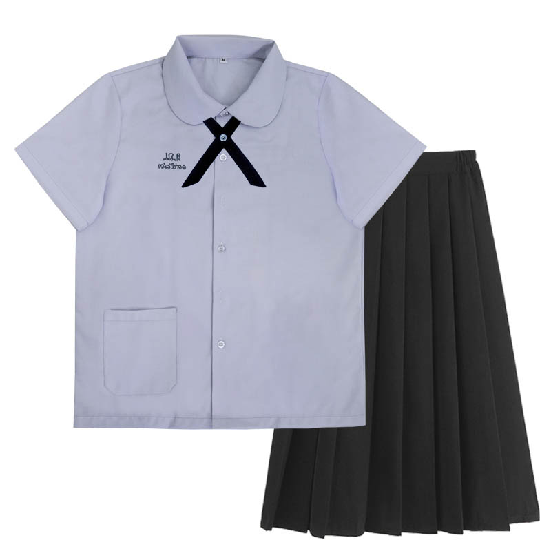 THAI SCHOOL UNIFORM NANNO TABOO GIRLS SMALL WATER THAI SHIRT COLLEGE STYLE JK PLEATED SKIRT SET SKIRT SUMMER FULL SET