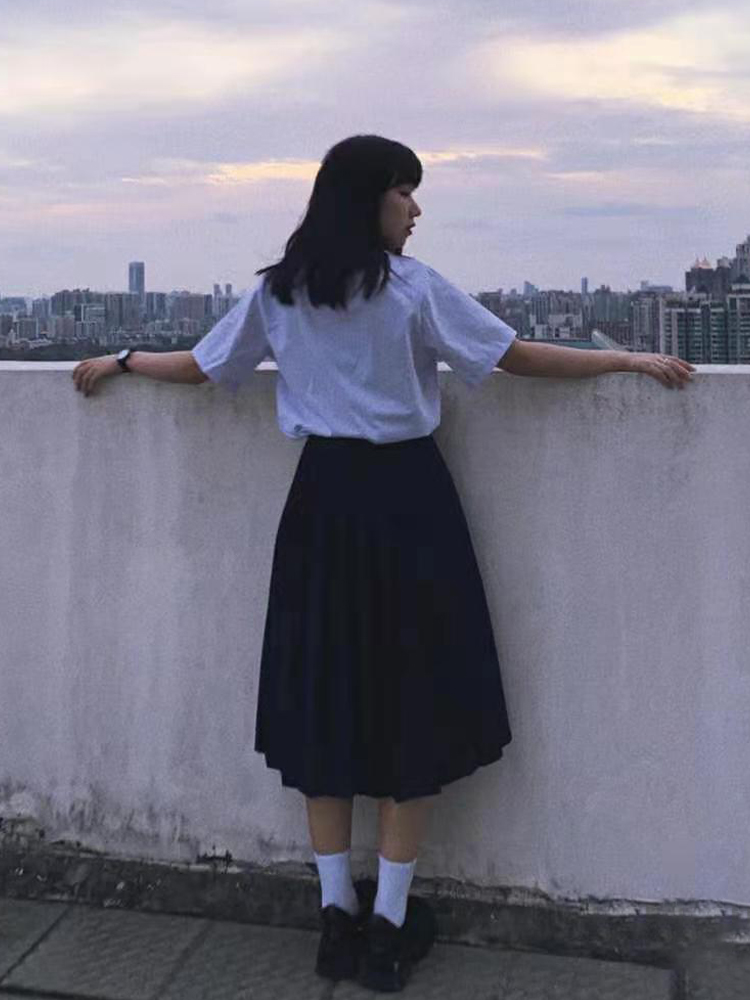 THAI SCHOOL UNIFORM NANNO TABOO GIRLS SMALL WATER THAI SHIRT COLLEGE STYLE JK PLEATED SKIRT SET SKIRT SUMMER FULL SET